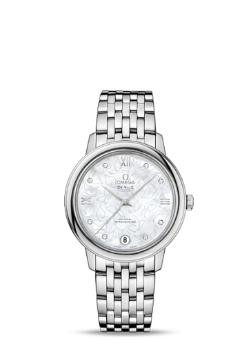 Omega De Ville Prestige Co-Axial 32.7 Stainless Steel / MOP Butterfly / Bracelet